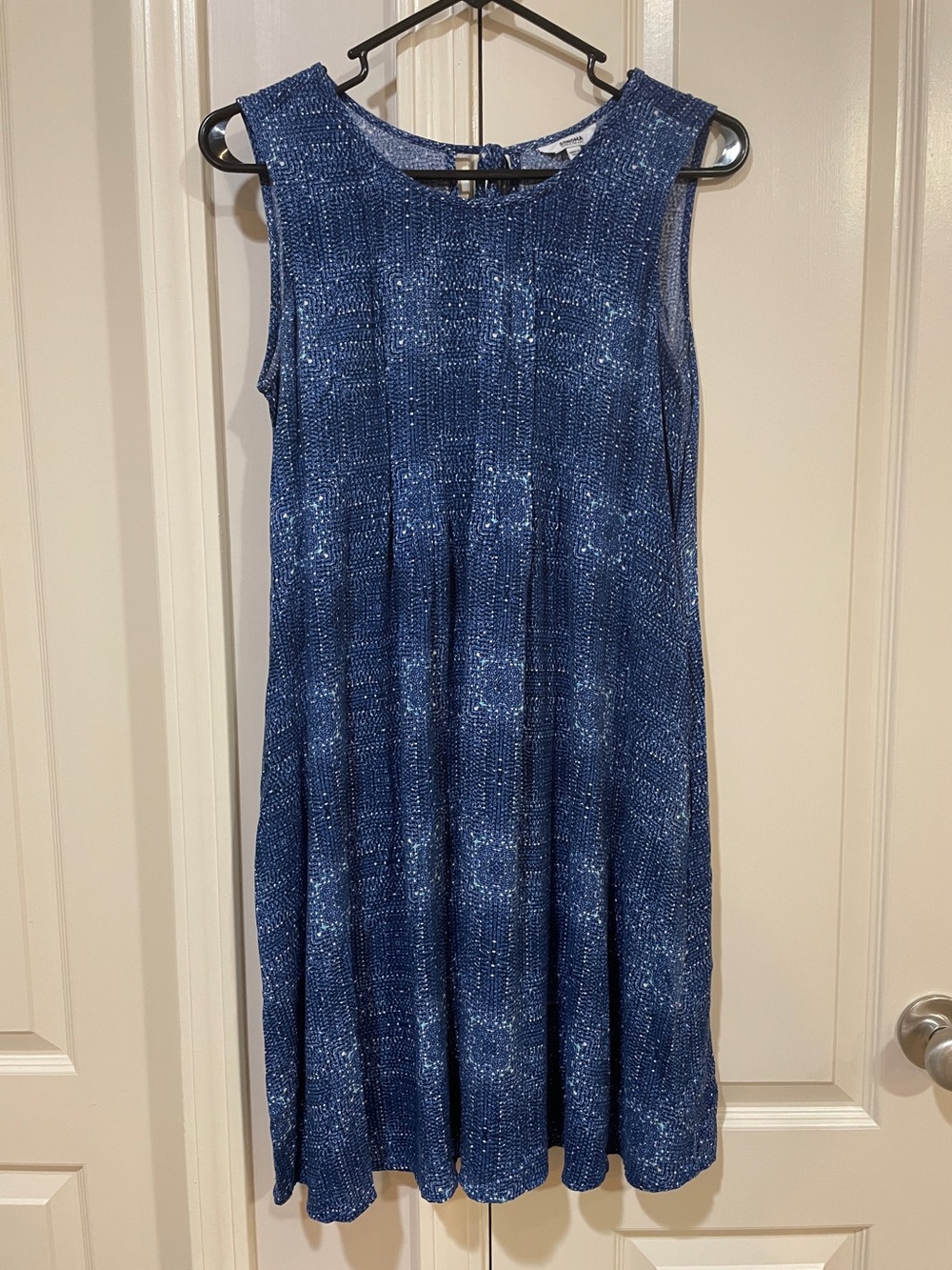 Sonoma Navy Blue Sleeveless Midi Swing Dress